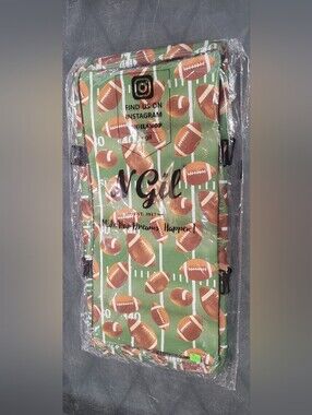 Football Print Large Ngil Brand Canvas Utility Tote New
